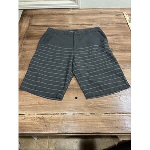 O'Neill Gray Striped Slash Pockets Flat Front Shorts Men's Size 31